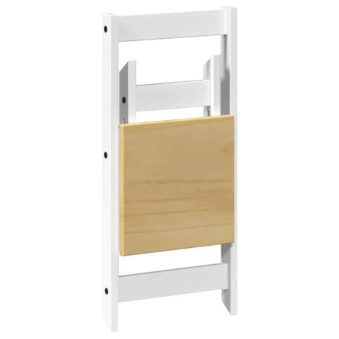 KRZESŁA STOŁOWE CORONA SKŁADANE 4 SZT. BIAŁE SOSNOWE