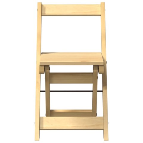 KRZESŁA STOŁOWE CORONA SKŁADANE 4 SZT. WOSKOWY BRĄZ SOSNOWE