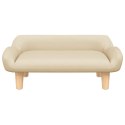 SOFA KANAPA LEGOWISKO DLA PSA KREMOWE 70X40X24CM OBITE TKANINĄ