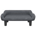 SOFA DLA DZIECI CIEMNOSZARA 70X40X24CM AKSAMIT