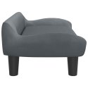 SOFA DLA DZIECI CIEMNOSZARA 70X40X24CM AKSAMIT