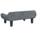 SOFA DLA DZIECI CIEMNOSZARA 70X40X24CM AKSAMIT