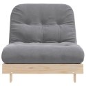 SOFA ROZKŁADANA TYPU FUTON Z MATERACEM 80X206X11CM SOSNOWA