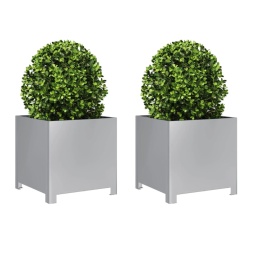 DONICE OGRODOWE 2 SZT. 40X40X40CM STAL GALWANIZOWANA