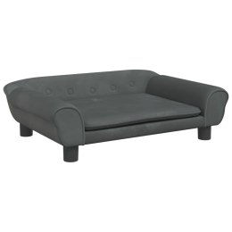 SOFA DLA DZIECI CIEMNOSZARA 70X45X26CM AKSAMIT