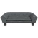 SOFA DLA DZIECI CIEMNOSZARA 70X45X26CM AKSAMIT