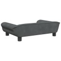 SOFA DLA DZIECI CIEMNOSZARA 70X45X26CM AKSAMIT