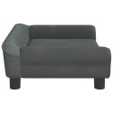 SOFA DLA DZIECI CIEMNOSZARA 70X45X26CM AKSAMIT