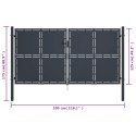 BRAMA OGRODZENIOWA STALOWA 300X125CM ANTRACYTOWA
