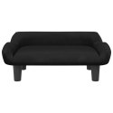 SOFA DLA DZIECI CZARNA 70X40X24CM AKSAMIT