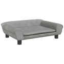 SOFA DLA DZIECI JASNOSZARA 70X45X26CM AKSAMIT