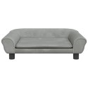 SOFA DLA DZIECI JASNOSZARA 70X45X26CM AKSAMIT