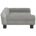 SOFA DLA DZIECI JASNOSZARA 70X45X26CM AKSAMIT