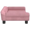 SOFA DLA DZIECI RÓŻOWA 70X45X26CM AKSAMIT