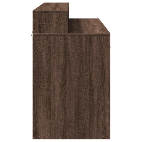 BIURKO Z PODŚWIETLENIEM LED BRĄZOWY DĄB 120X55X91CM