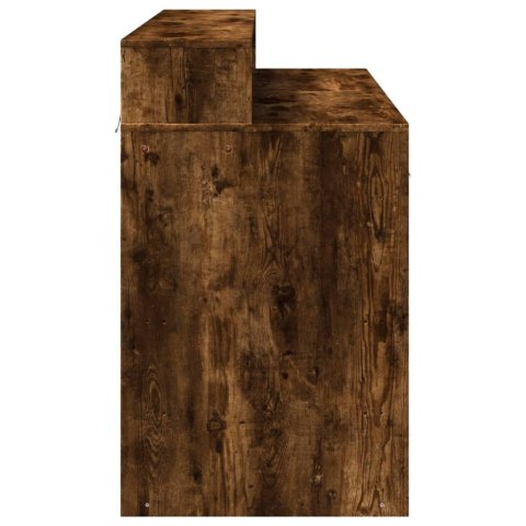 BIURKO Z PODŚWIETLENIEM LED PRZYDYMIONY DĄB 120X55X91CM