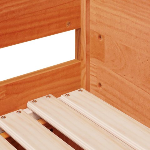 ŁÓŻKO DZIENNE ROZSUWANE WOSKOWY BRĄZ 90X200CM DREWNO SOSNOWE