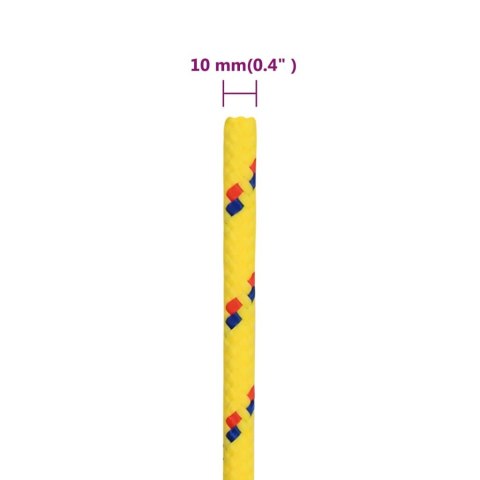 LINKA ŻEGLARSKA ŻÓŁTA 10MM 50M POLIPROPYLEN