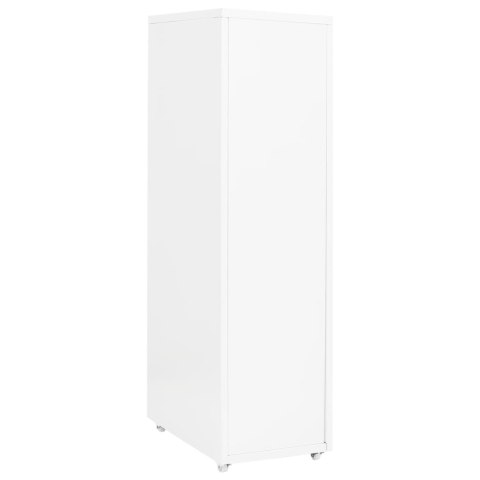 MOBILNA SZAFKA KARTOTEKOWA BIAŁA 28X41X109CM METALOWA