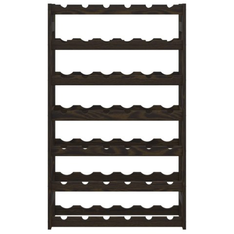 STOJAK NA 42 BUTELKI WINA CZARNY LITE DREWNO SOSNOWE