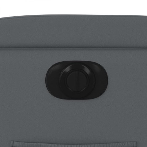 ELEKTRYCZNY FOTEL ROZKŁADANY SZARY OBITY SZTUCZNĄ SKÓRĄ