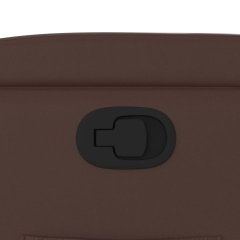 FOTEL ROZKŁADANY BRĄZOWY SZTUCZNA SKÓRA