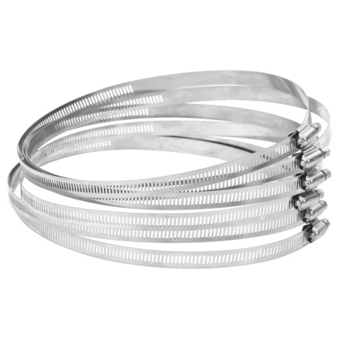 OPASKI ZACISKOWE DO WĘŻY 6 SZT 91-220MM STAL NIERDZEWNA 304
