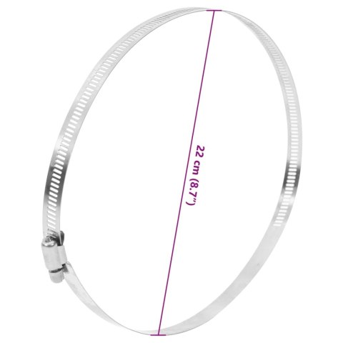 OPASKI ZACISKOWE DO WĘŻY 6 SZT 91-220MM STAL NIERDZEWNA 304