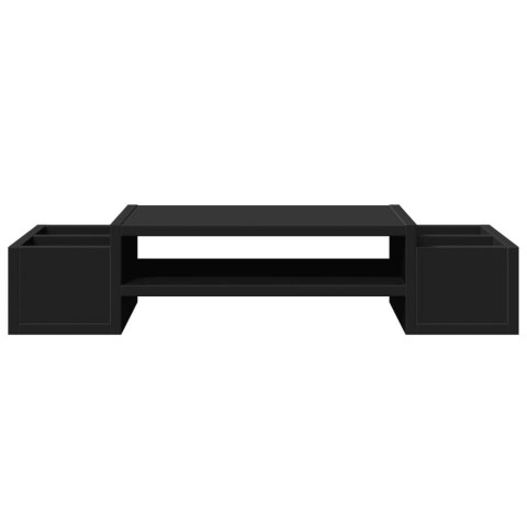 PODSTAWKA POD MONITOR Z PRZEGRÓDKAMI CZARNA 70X27X15CM