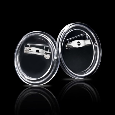 PRZYPINKI Z ZAPIĘCIAMI 100 SZT. AKRYL 25MM DIY GADŻETY EVENTY
