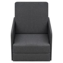 ROZKŁADANY FOTEL CIEMNOSZARY TKANINA