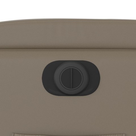 ELEKTRYCZNY FOTEL ROZKŁADANY CAPPUCCINO OBITY SZTUCZNĄ SKÓRĄ