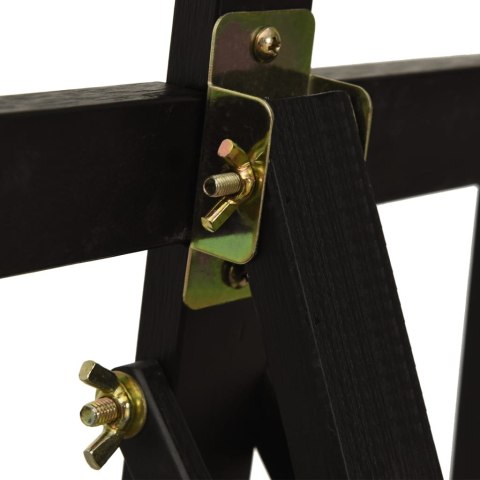 SZTALUGA MALARSKA CZARNA 53,5X95X127CM LITE DREWNO SOSNOWE