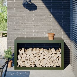 STOJAK NA DREWNO OPAŁOWE ZIELONY 100X40X60CM STALOWY