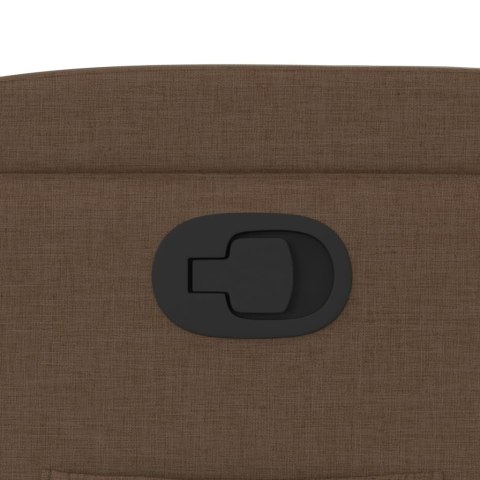 FOTEL ROZKŁADANY BRĄZOWY OBITY TKANINĄ