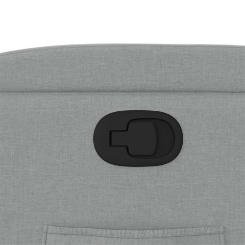 FOTEL ROZKŁADANY JASNOSZARY TAPICEROWANY TKANINĄ