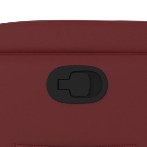 PODNOSZONY FOTEL ROZKŁADANY WINNA CZERWIEŃ SZTUCZNA SKÓRA