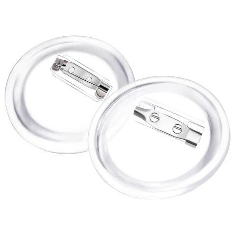 PRZYPINKI Z ZAPIĘCIAMI 100 SZT. AKRYL 37MM DIY GADŻETY EVENTY