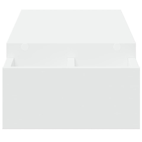 PODSTAWKA POD MONITOR Z PRZEGRÓDKAMI BIAŁA 100X27X15CM