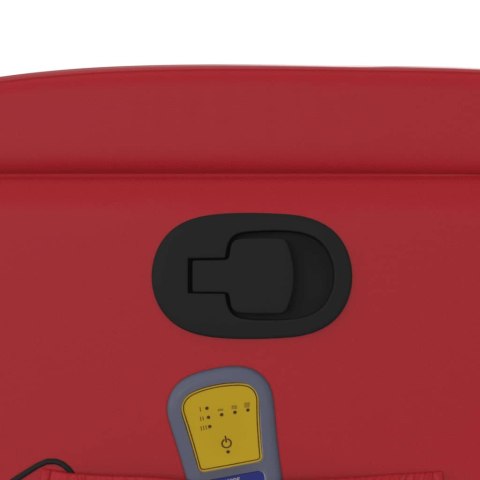 PODNOSZONY FOTEL MASUJĄCY ROZKŁADANY CZERWONY EKOSKÓRA