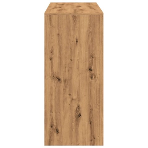 STOLIK BAROWY Z REGAŁEM DĄB ARTISIAN 124X46X103,5CM