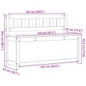 ŁAWKA BIAŁA 110X41X76,5CM LITE DREWNO SOSNOWE