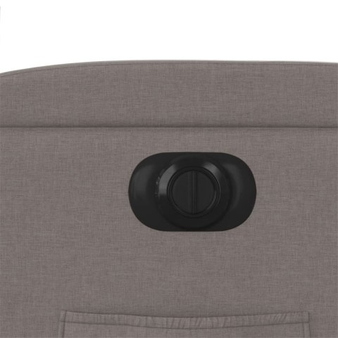 ELEKTRYCZNY FOTEL ROZKŁADANY KOLOR TAUPE OBITY TKANINĄ