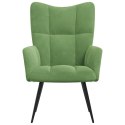 FOTEL USZAK JASNOZIELONY OBITY AKSAMITEM