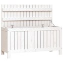 SKRZYNIA OGRODOWA BIAŁA 108X42,5X54CM LITE DREWNO SOSNOWE