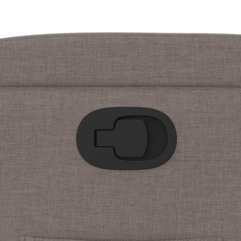 PODNOSZONY FOTEL ROZKŁADANY KOLOR TAUPE OBITY TKANINĄ