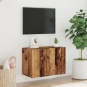 ŚCIENNA SZAFKA TV STARE DREWNO 60X30X41CM