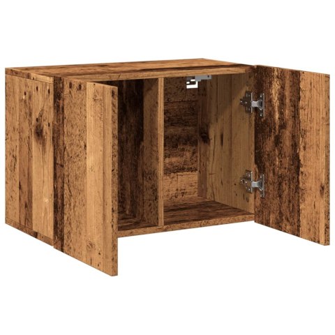 ŚCIENNA SZAFKA TV STARE DREWNO 60X30X41CM