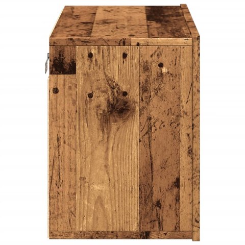 ŚCIENNA SZAFKA TV STARE DREWNO 60X30X41CM