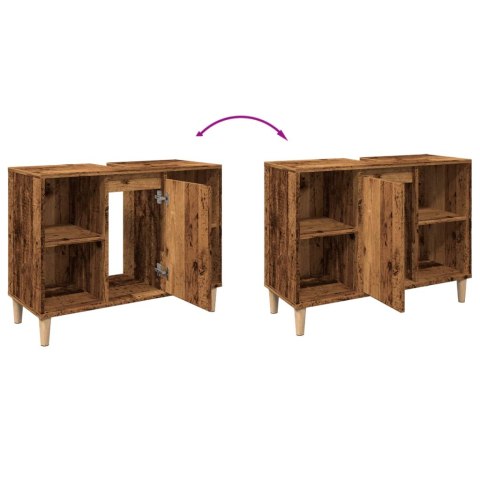 SZAFKA ŁAZIENKOWA STARE DREWNO 80X33X60CM